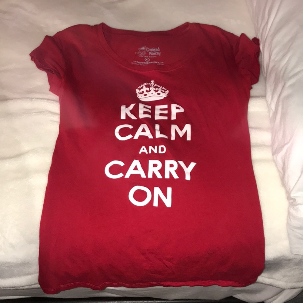 Keep calm and carry on t shirt